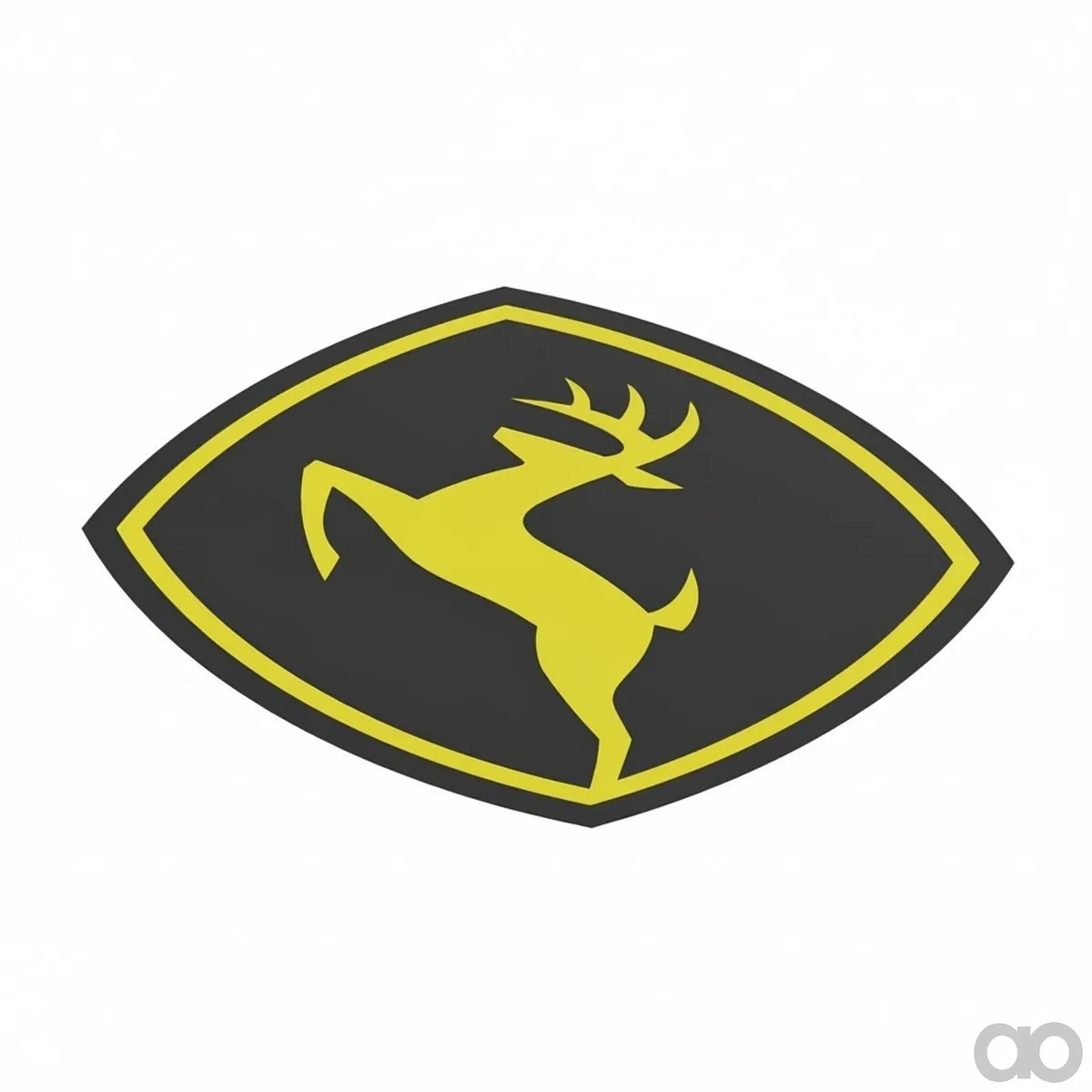 John Deere - JD5706 - Springendes Hirsch-Warenzeichenetikett