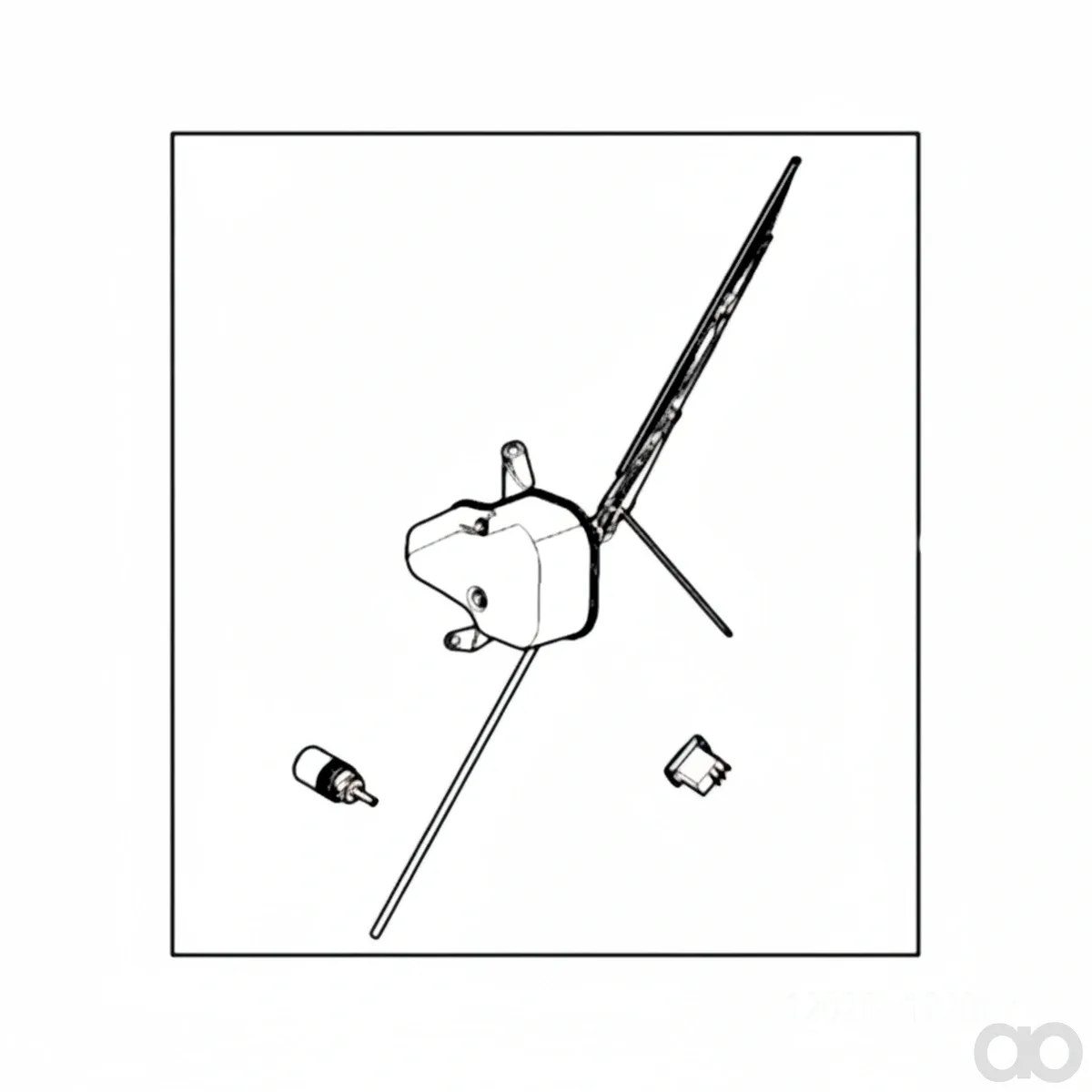 John Deere - LVB24856 - Heck-Scheibenwischer-Satz (Nur Kabine)