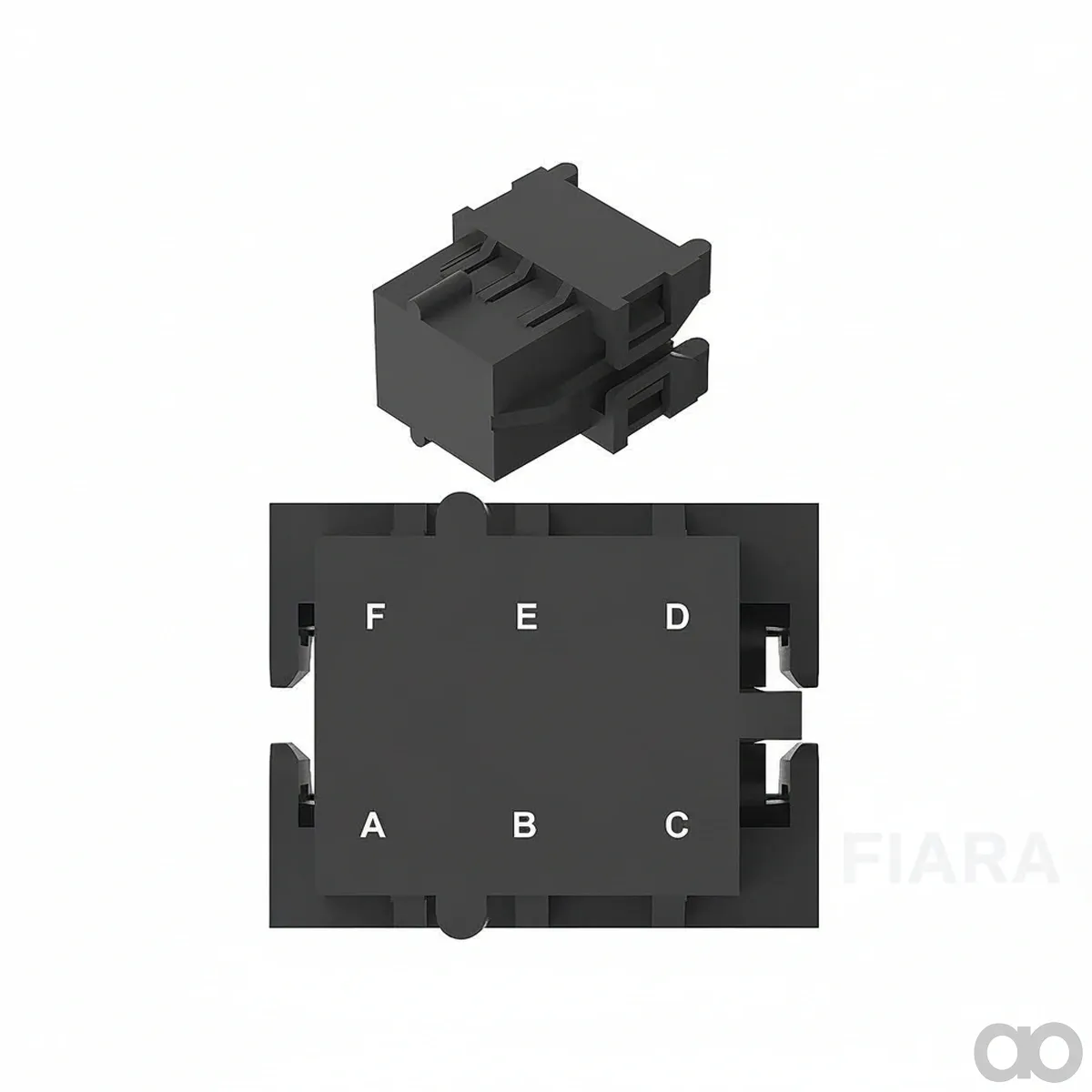 John Deere - R104922 - Schwarze externe elektrische Steckerbaugruppe, 6 Kavitaeten