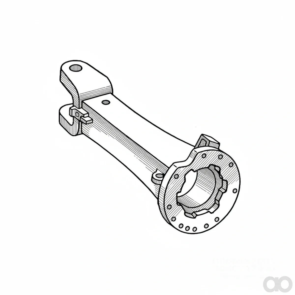 John Deere - R125106 - Achsgehaeuse Stangen