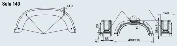 Al Ko - 1258169 - PVC Kotflügel 140/490