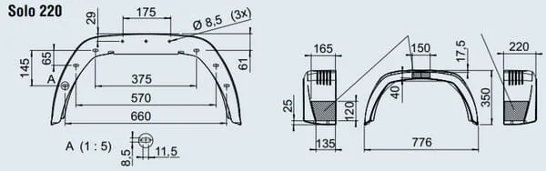 Al Ko - 1259577 - Kotflügel Schwarz EA