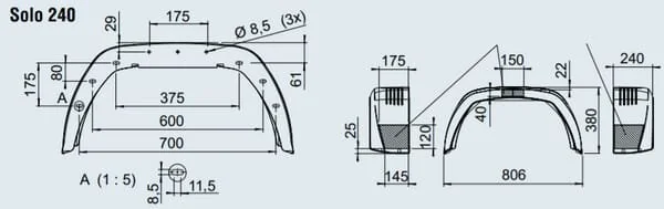 Al Ko - 1259578 - Kotflügel Schwarz EA