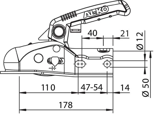 Al Ko - 1730219 - Anhängerkupplung Kugel Typ AK161
