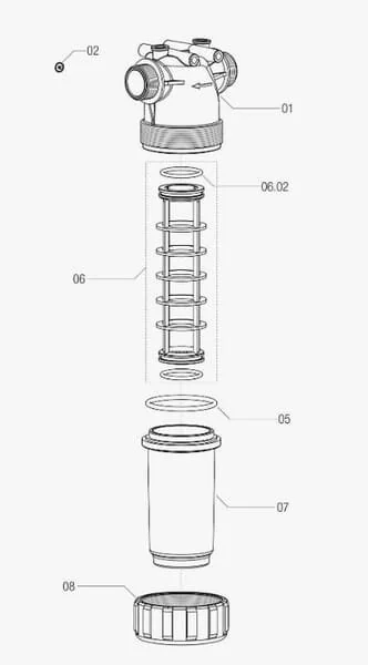 Arag - 3262064 - Inlinefilter 1- 100 Mesh