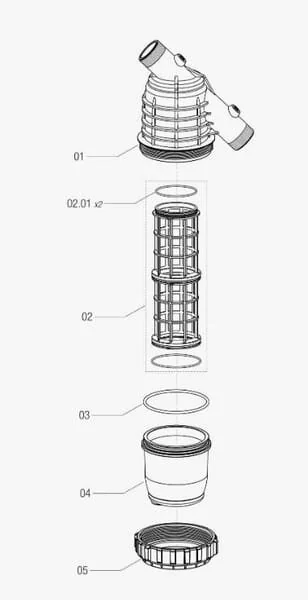 Arag - 3332274 - Leitungsfilter M 100 M/32 M