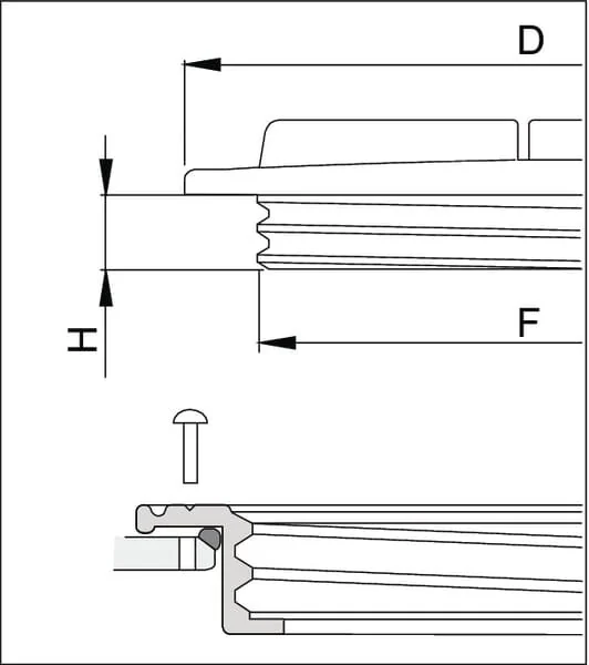 Arag - 3512180 - Tankdeckel+Montagering Flach