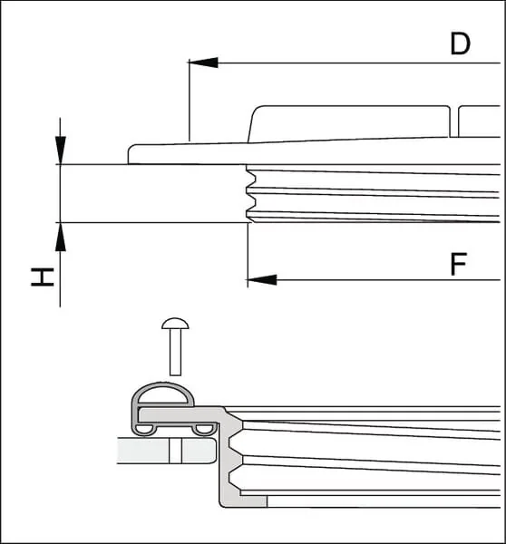 Arag - 3514180AKB - Tankdeckel+Montagering 620mm