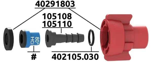 Arag - 40291803 - Schnellanschlusskappe rot