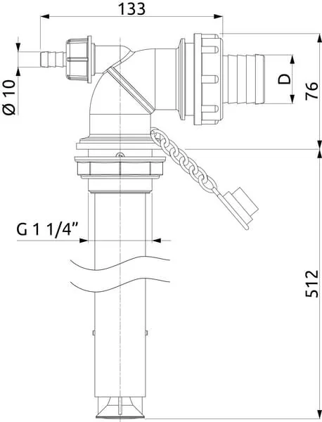 Arag - 500332AKB - Anti-Verschmutzungs-Ejektor Mit Gewindekupplung
