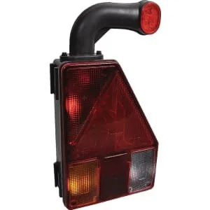 Aspöck - 244255007 - Rückleuchte Rechts Halogen, Rot/Gelb/Transparent, Anschraubbar, Ohrpunkt