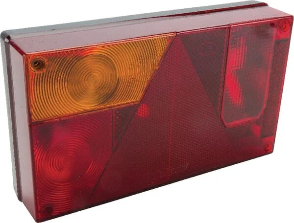 Aspöck - 245000157 - Rücklicht LH Rechteckig, Rot/Gelb, Anschraubbar, Multipoint