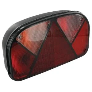 Aspöck - 247000157 - Rücklicht LH Rechteckig, Rot/Transparent, Anschraubbar, 240x52mm, Multipoint II