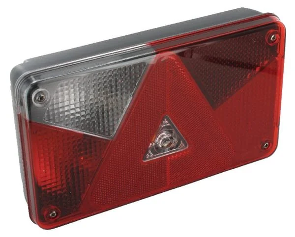 Aspöck - 248510007 - Rücklicht LH Rechteckig, Rot/Transparent, Anschraubbar, 5-Pin, Multipoint V