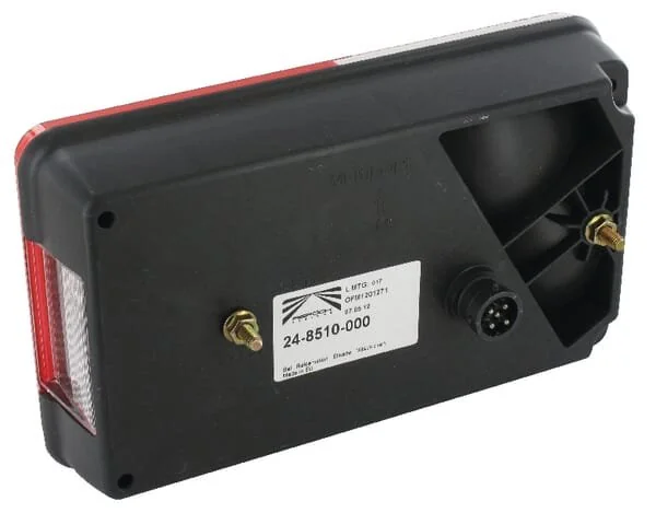 Aspöck - 248510007 - Rücklicht LH Rechteckig, Rot/Transparent, Anschraubbar, 5-Pin, Multipoint V