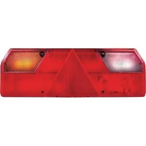 Aspöck - 255000507 - Rücklicht LH Rechteckig, Rot/Transparent/Gelb, Anschraubbar, Bajonett 7-Pin, Europoint