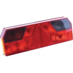 Aspöck - 255001507 - Rückleuchte LH rechteckig, rot, anschraubbar, Bajonett 7-Pin, Europoint