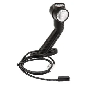 Aspöck - 313304057 - Positionsleuchte Rechts LED, Rund, Rot/Weiß/Orange, Zum Anschrauben DC-Stecker