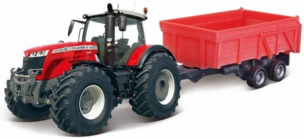 Bburago - 1831662 - Massey Ferguson 8700 mit Kippanhänger
