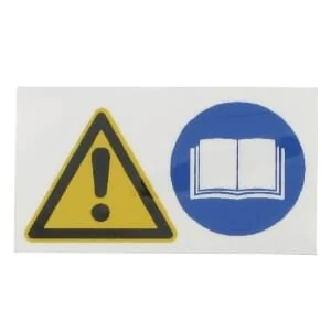 Brady - WB000013 - Aufkleber Information Schild lesen das Handbuch 45x25mm