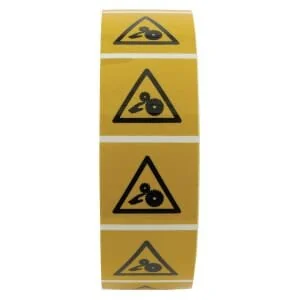 Brady - WB223339 - Aufkleber Warnschild Maschinen Getriebe 25x25mm