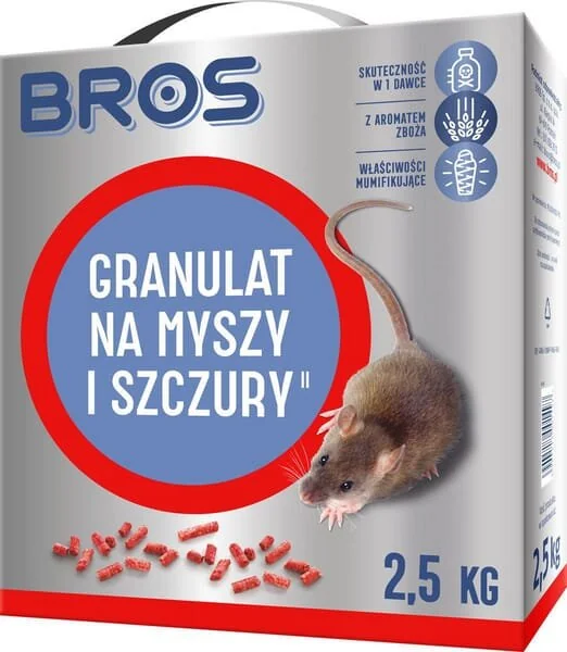 Bros - 1594010250 - Granulat gegen Mäuse und Ratten, 2,5kg