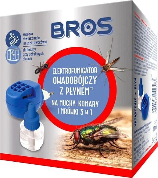 Bros - 1594118 - Mücken- und Ameisen-Steckdosen-Verdampfer + Flüssig-Nachfüllung