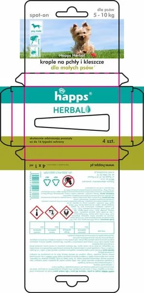 Bros - 15941612 - HAPPS Kräuter- Insektenabwehrtropfen Für Kleine Hunde, 5-10kg