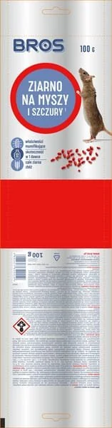 Bros - 15941957 - Mäuse- und Rattengift Getreideköder, 1kg - 5 x Doypack 200g