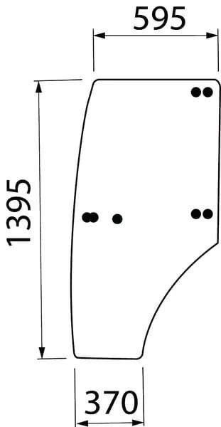 Carraro - ER387925N - Türglas Komplett