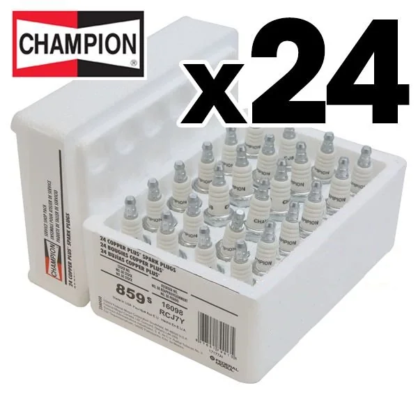 Champion - 11-06026 - Zündkerze RCJ7Y/W24 mit Widerstand Sägen Freischneider Großes Gewinde