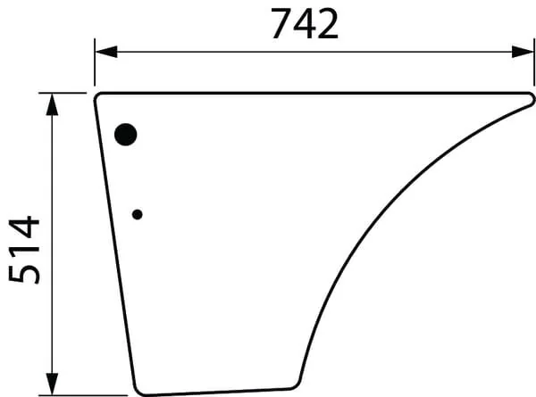 CNH - 85801625 - Glastür Unten LH