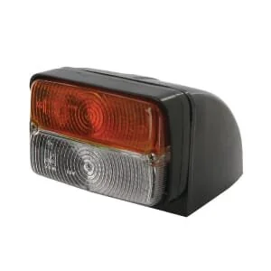 Cobo - 03106000GR - Fahrtrichtungs- und Positionsleuchte Halogen, Vorne, Rechteckig, Bernstein/Transparent, Anbau, 120x154mm
