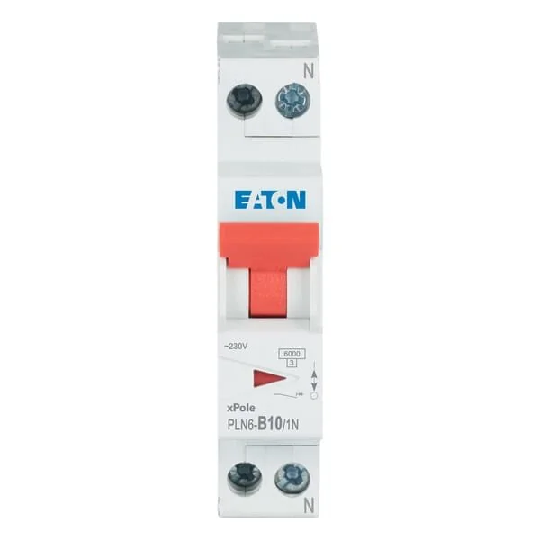 Eaton - PLN6B101N - Miniatur-Leitungsschutzschalter 10A,1P+N,B