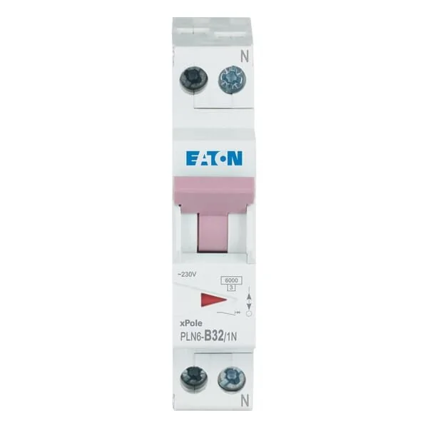 Eaton - PLN6B321N - Miniatur-Leitungsschutzschalter 32A,1P+N,B