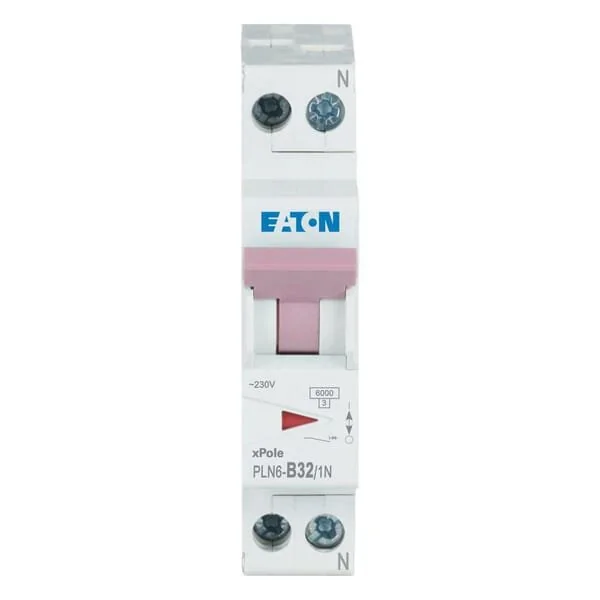 Eaton - PLN6B321N - Miniatur-Leitungsschutzschalter 32A,1P+N,B