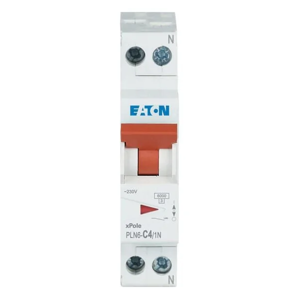 Eaton - PLN6C41N - Miniatur-Leitungsschutzschalter 4A,1P+N,C