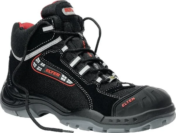 Elten - 76677140 - Sicherheitsschuhe schwarz / rot Klasse S3 Größe 6.5 Trainingsschuhe Sander Pro