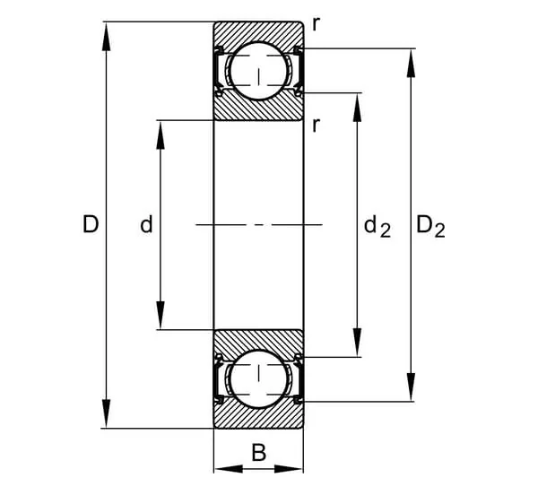 Fag - 6305CHRS - Rillenkugellager INA/FAG