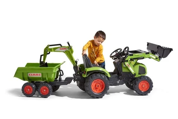 Falk - 1010W - Claas Baggerlader mit Frontlader und Maxi-Kippanhänger