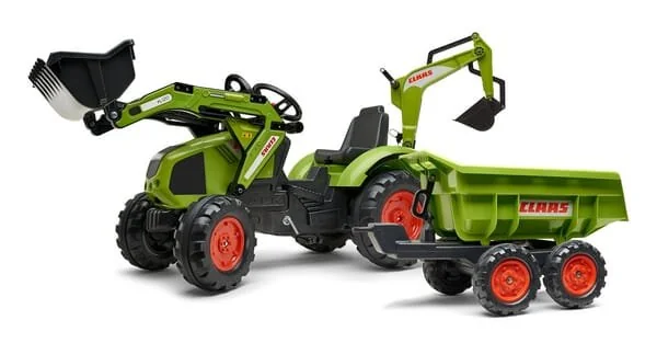 Falk - 1010W - Claas Baggerlader mit Frontlader und Maxi-Kippanhänger