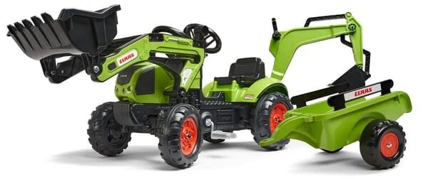 Falk - 2040N - Claas Baggerlader mit Frontlader und Anhänger