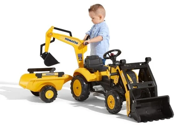 Falk - 2076N - Komatsu Bagger mit Frontlader und Anhänger