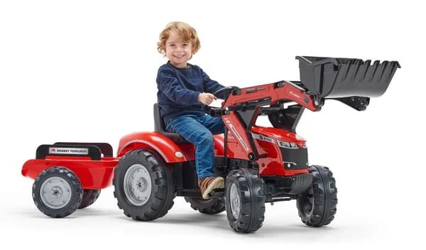Falk - 4010AM - Massey Ferguson S8740 Tretschaufelbagger mit Anhänger