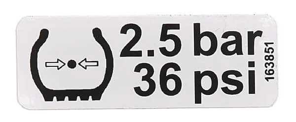 Fella - 163851 - "2.5 BAR" Aufkleber
