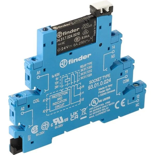 Finder - 385100240060 - Relais Schnittstelle Modul (EMR)Schraube 6.2mm 1CO 6A/ UC/AgNi