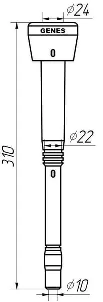 GENES - 1580GS04 - Melkzitzengummis Adapter Alfa Laval 960016, Agromilk Czech Republic, Interpuls Italy
