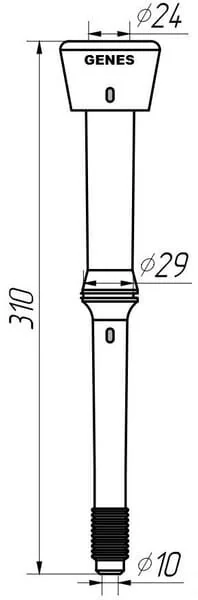 GENES - 1580GS07 - Melkzitzengummis Adapter Westfalia 7021.2725