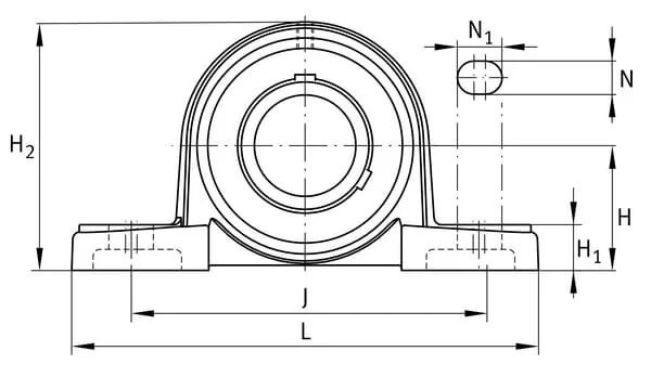 Gopart - UCP206 - Gehäuseeinheit UCP