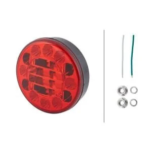Hella ValueFit - 2NE357027031 - Nebelleuchte LED, Rund, 10/, Rot, Zum Anschrauben, 24 LED's